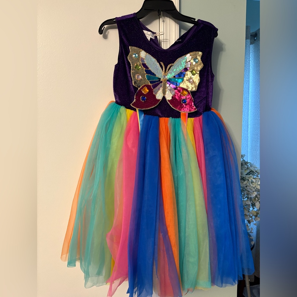 CHASING BUTTERFLIES Butterfly Halloween Costume Tutu Dress Girls Size 8
